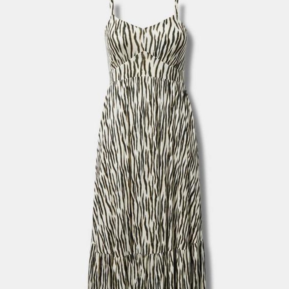 Torrid v neck tiered maxi dress size 0